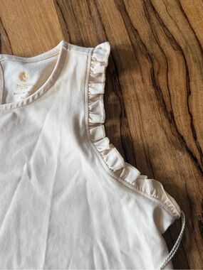 Spartina 449 Shirley Ruffle Tank Pearl White